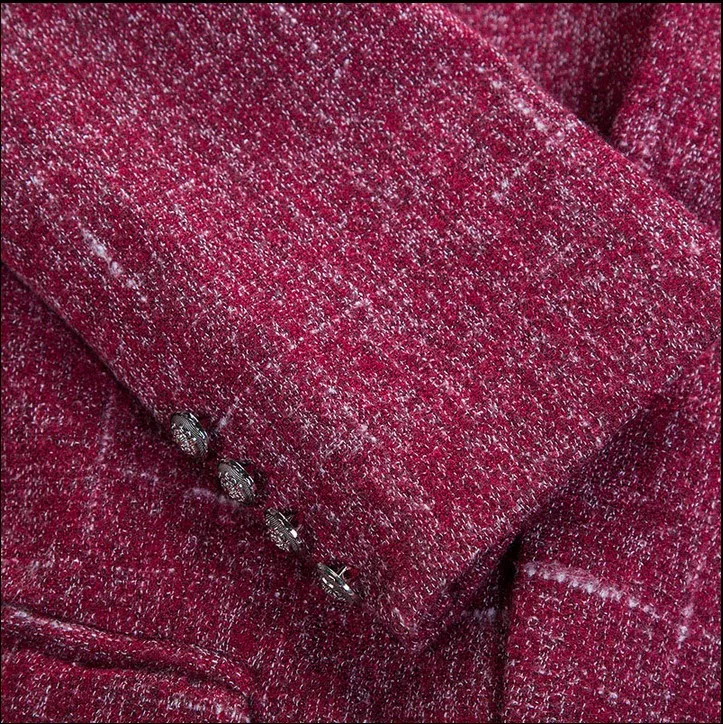 2016 Весна/Осень Повседневная Мужчины Blazer One Button Хлопок Новая Мода Fit Костюм Куртка