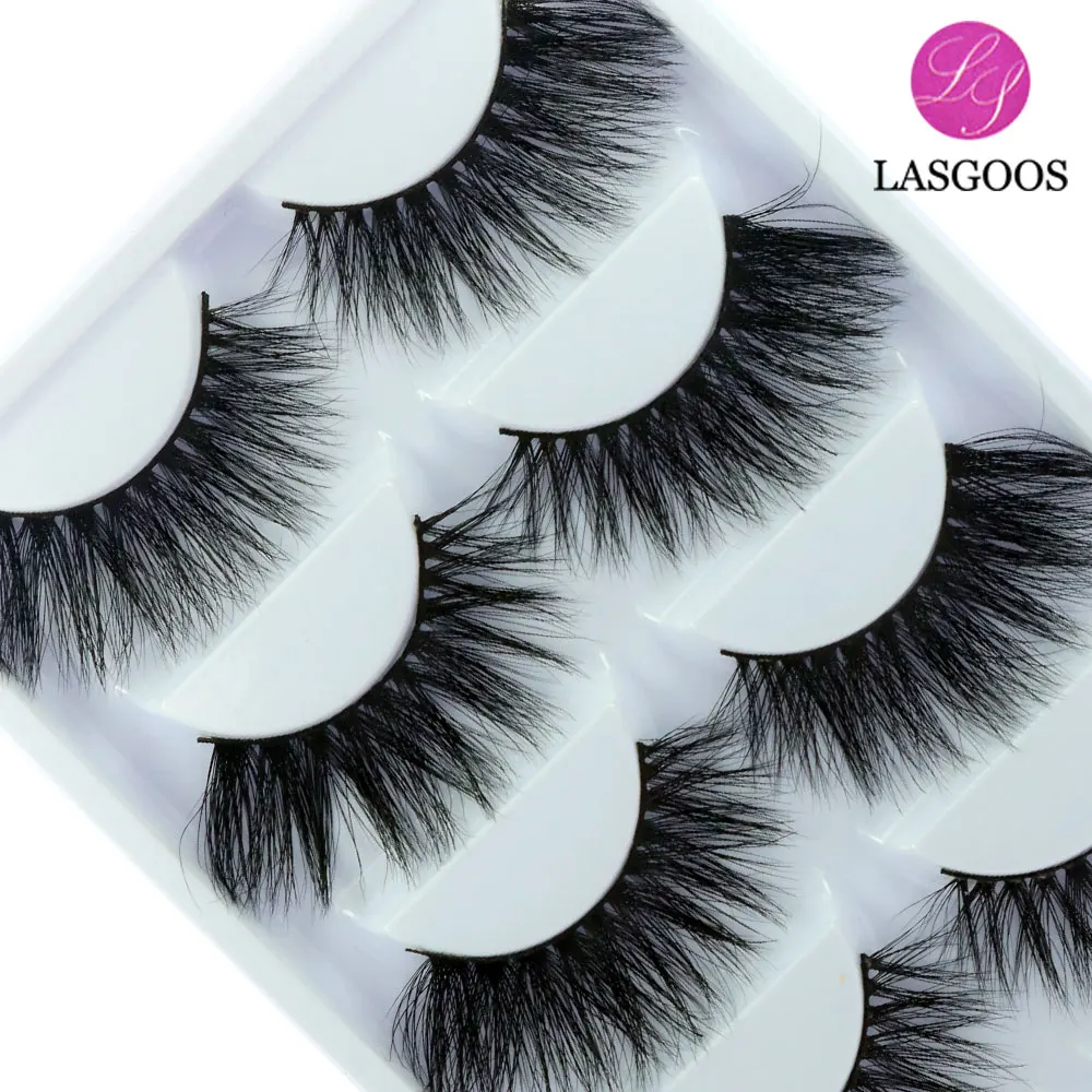 LASGOOS 5 пар/лот ресницы для глаз мягкие длинные Cilios Maquiagem накладные верхние