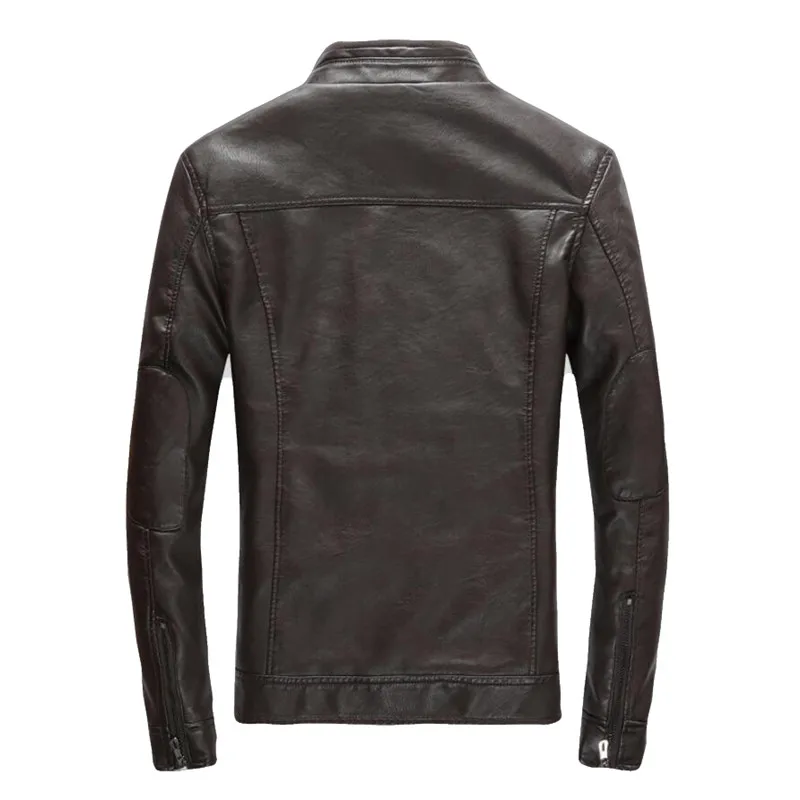 Весенние мужские Модные Куртки из искусственной кожи 2019 мотоциклетные кожаные