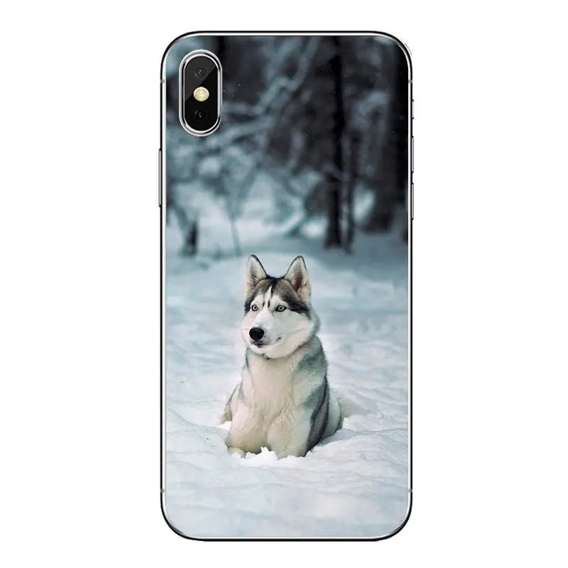 Чехол из ТПУ для Huawei Honor 8 8C 8X 9 10 7A 7C Mate 20 Lite Pro P Smart Plus Siberian Husky Dog puppies Art Poster Pattern -