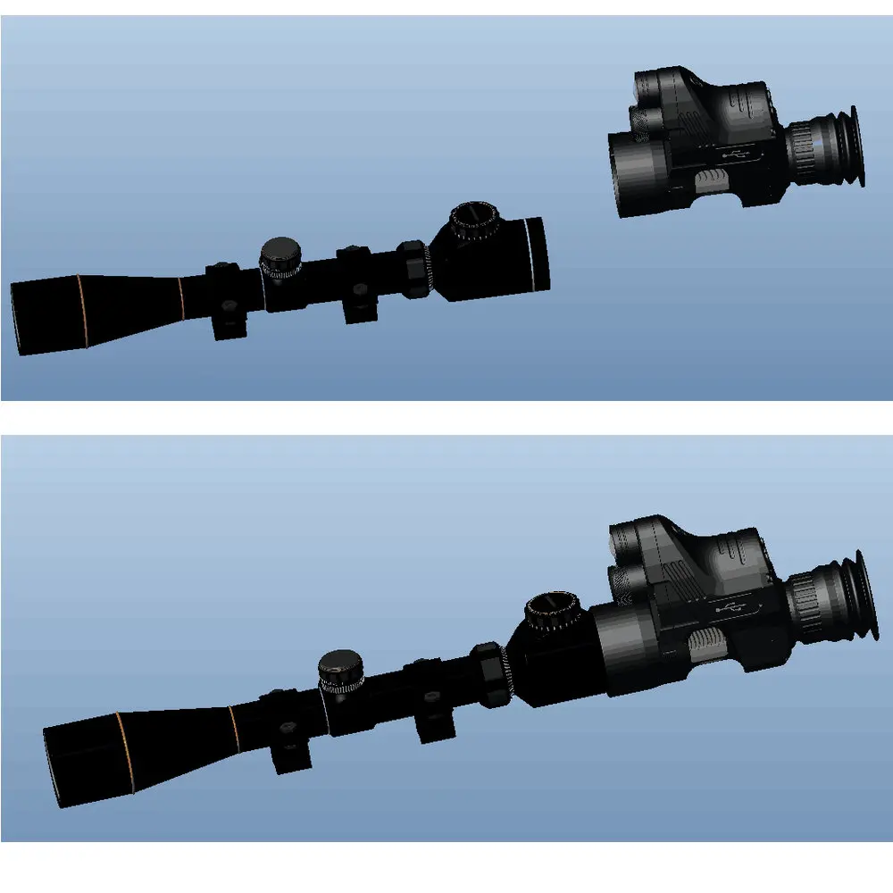 Оптическая система ночного видения Монокуляр для Riflescope w/Wifi APP 200M Range NV Scope 850nm IR взгляд ночного видения охотничья цифровая камера