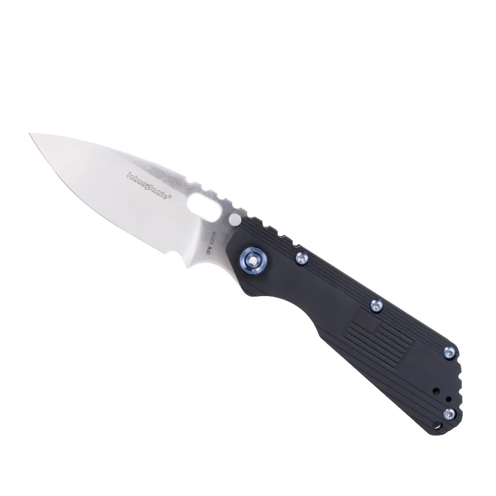 JohnnyJamie Custom Strider SMF 3 5 &quotчерный TC4 титановая ручка CPM S35VN лезвие тактические складные