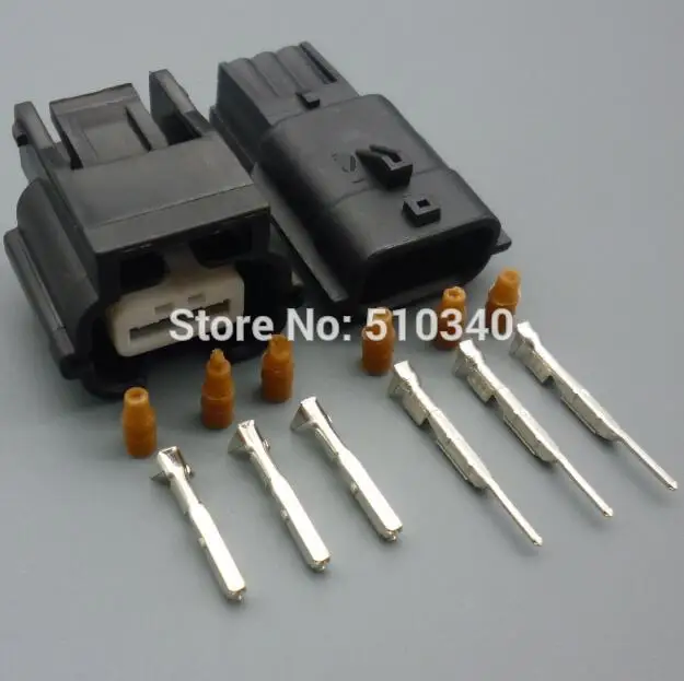 

100 Sets 3 Pin Waterproof Male Female Electrical Wire Connector Car Plug