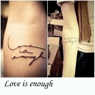 Водостойкая временная татуировка наклейка на тело rist английские буквы Love tatto флэш-тату поддельные татуировки для девушек женщин мужчин 4 - Цвет: Сливовый