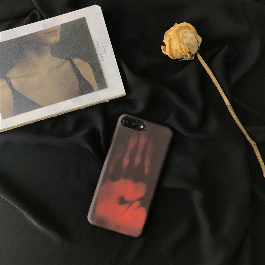 Смешно Touch it Case! горячая индукции тепловой обесцвечивание мобильного телефона Case