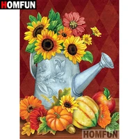 homfun 5d diy diamond painting full squareround drill flower fruit embroidery cross stitch gift home decor gift a08126