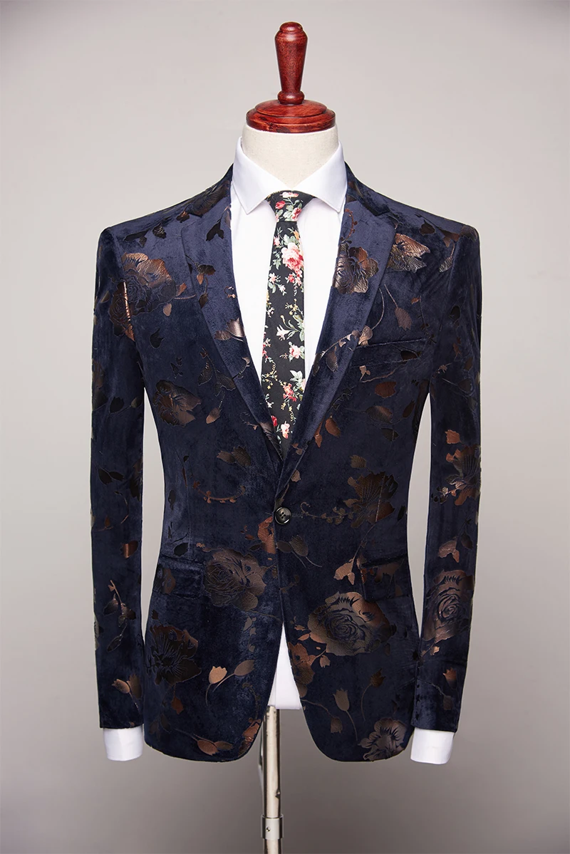 Костюм смокинг мужской облегающий из 3 предметов с принтом|Костюмы| |