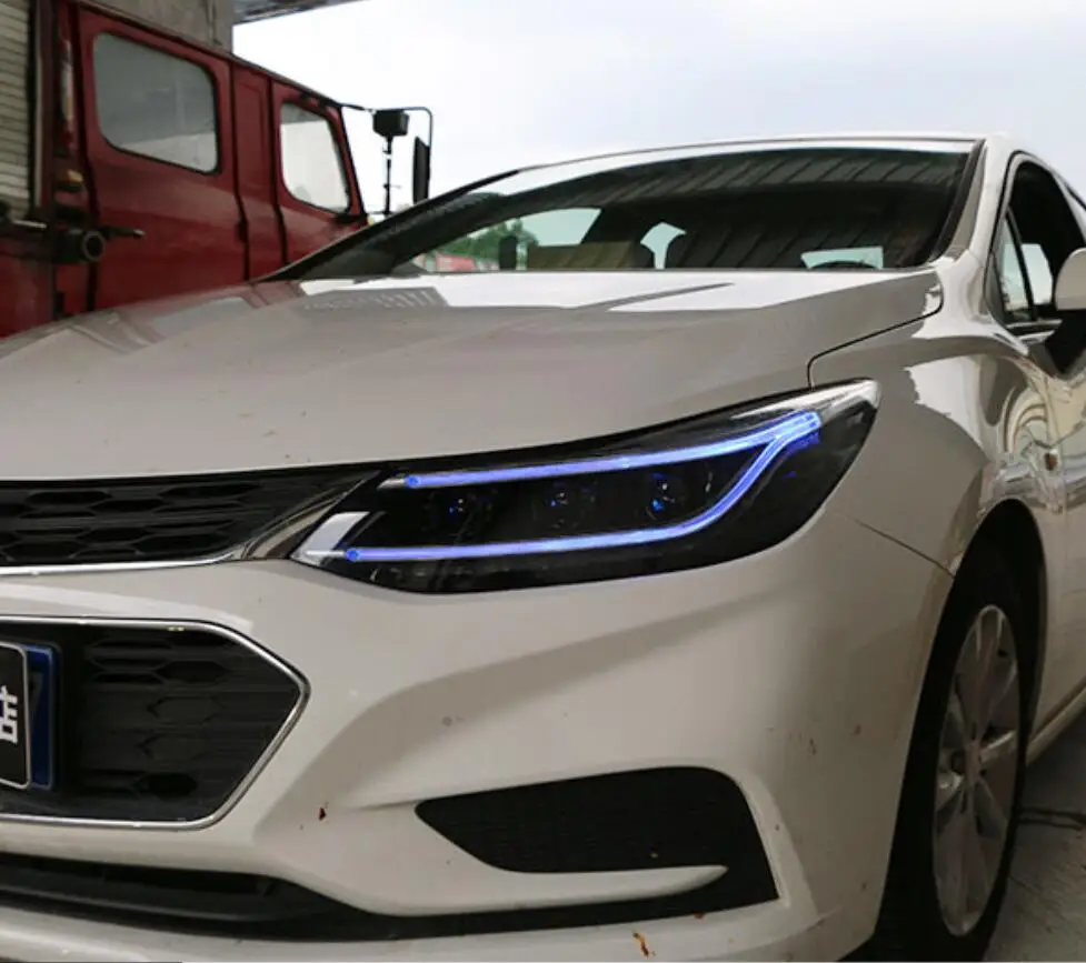 Автомобильный Стайлинг для Chevrolet Cruze светодиодные фары сборки 2018 круглая