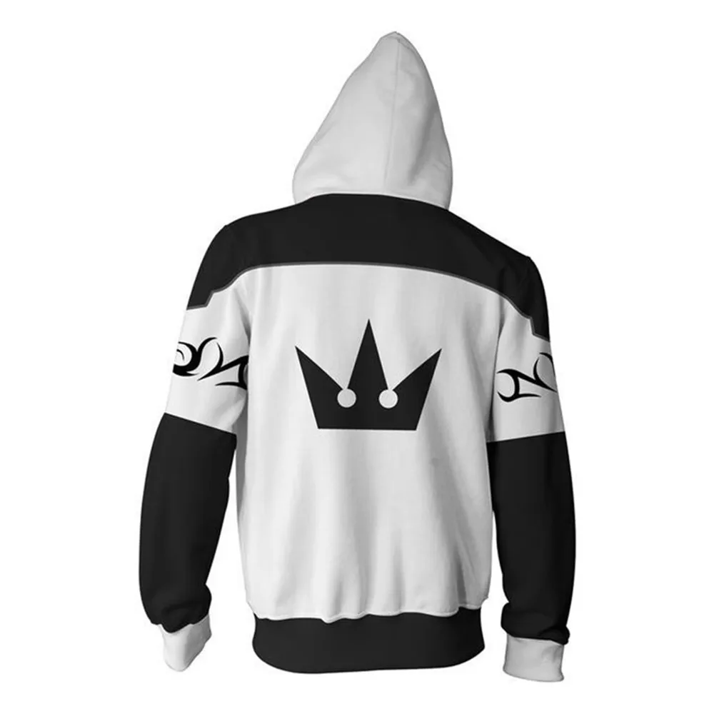 Свитшот для косплея с принтом Kingdom Hearts sora куртка на молнии 3D-принтом в европейском