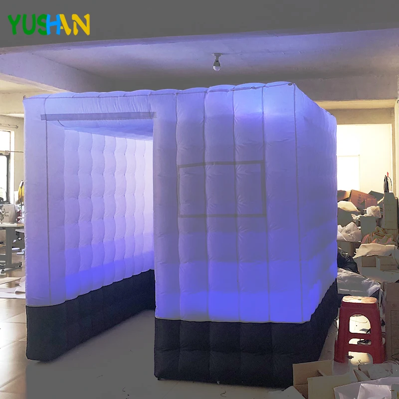 Новейший 8 футов кабина фото стенд фон с 1 съемной дверью и светодиодные полосы