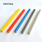 Smartable высокотехнологичный кирпич 1x16 с отверстиями, строительные блоки, детали, креативная игрушка, совместимы со всеми брендами 3703, игрушки MOC 18 шт.лот