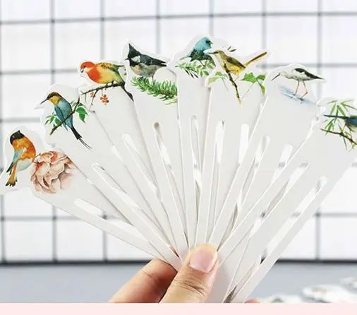 30 шт. различных птиц закладки Бумага Клип для книг маркер канцелярских товаров