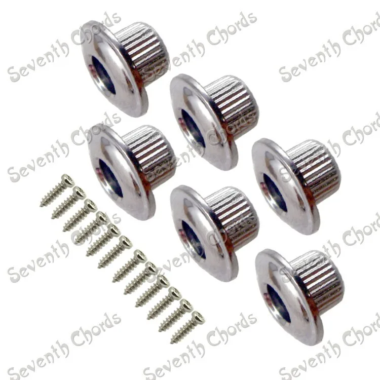 A Set of 6 Pcs Semiclosed Guitar Tuning Pegs Tuners Machine Heads Plastic Ferrules Bushing and 12 Mounting Screws - 3Colors | Спорт и