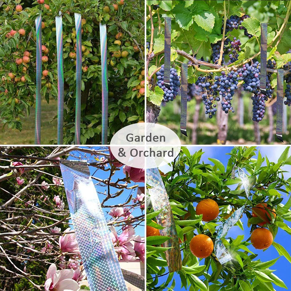 Bird Repellent Scare Tape Dual Sided Reflective Deterrent Ribbon for Homes Gardens Farms High quality | Дом и сад