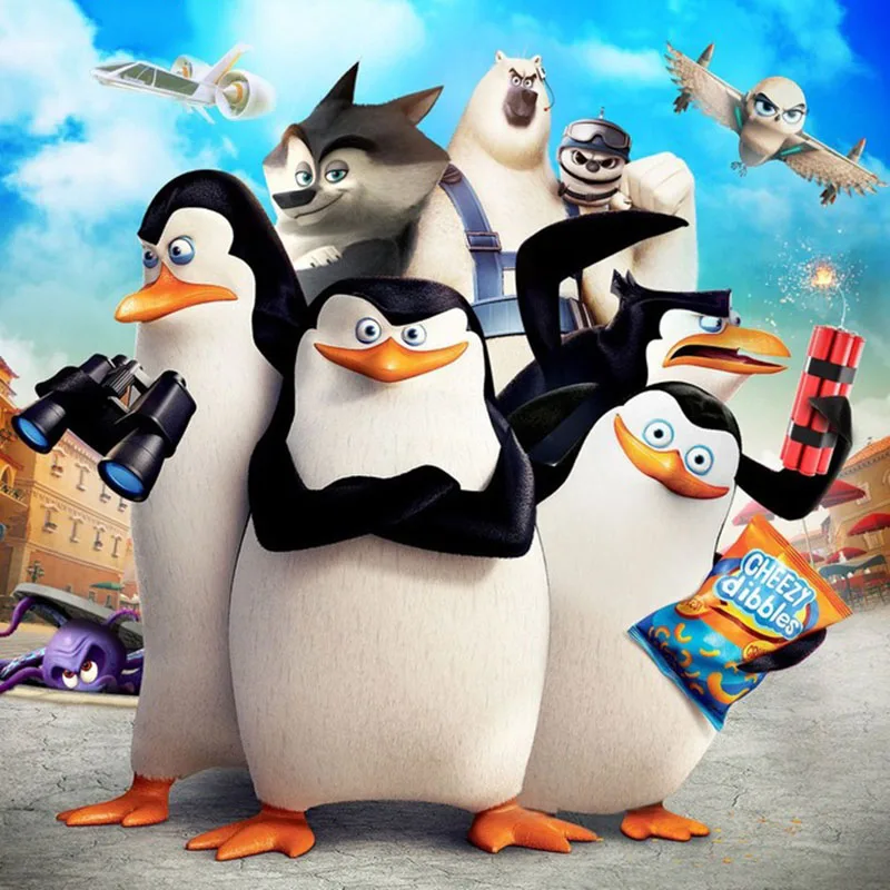 Алмазная картина Пингвины Из Madagascar полная дрель Мозаика DIY вышивка крестиком