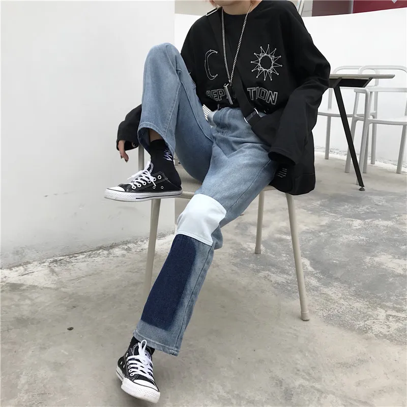 Женские джинсы с дырками ulzzang harajuku BF на весну и осень повседневные корейские