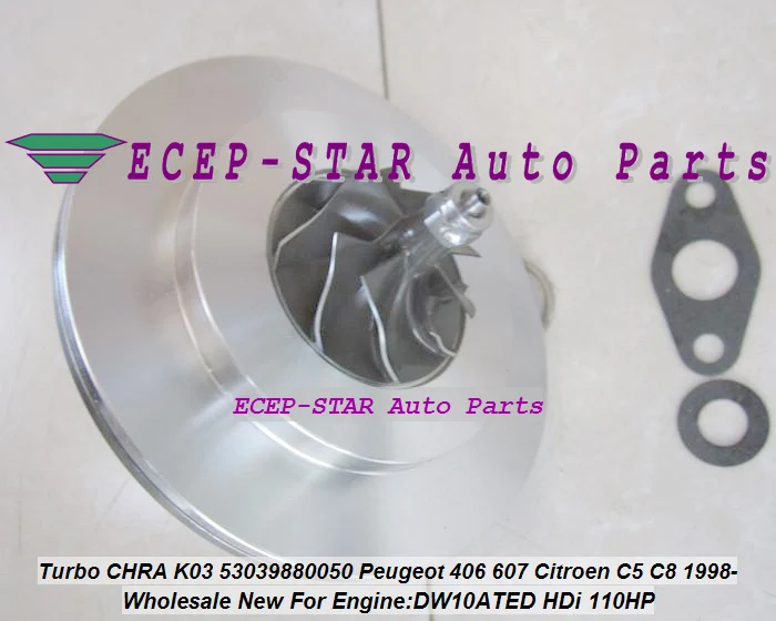 Турбо CHRA картридж Core K03 53039880050 53039880024 53039700024 0375G3 0375G4 0375C9 0375F5 9640168280 9632124680 DW10ATED 2 0|turbo