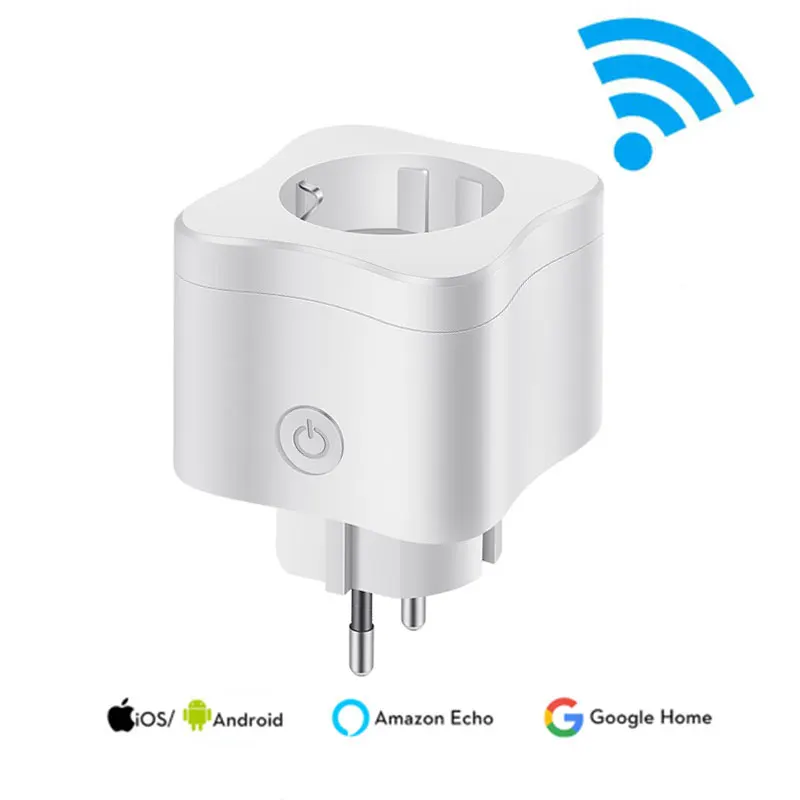 WI-FI умная розетка 220 V 10A удаленного Управление умный выбор времени штепсельная вилка стандарта ЕС работать для Amazon Alexa/Google помощник