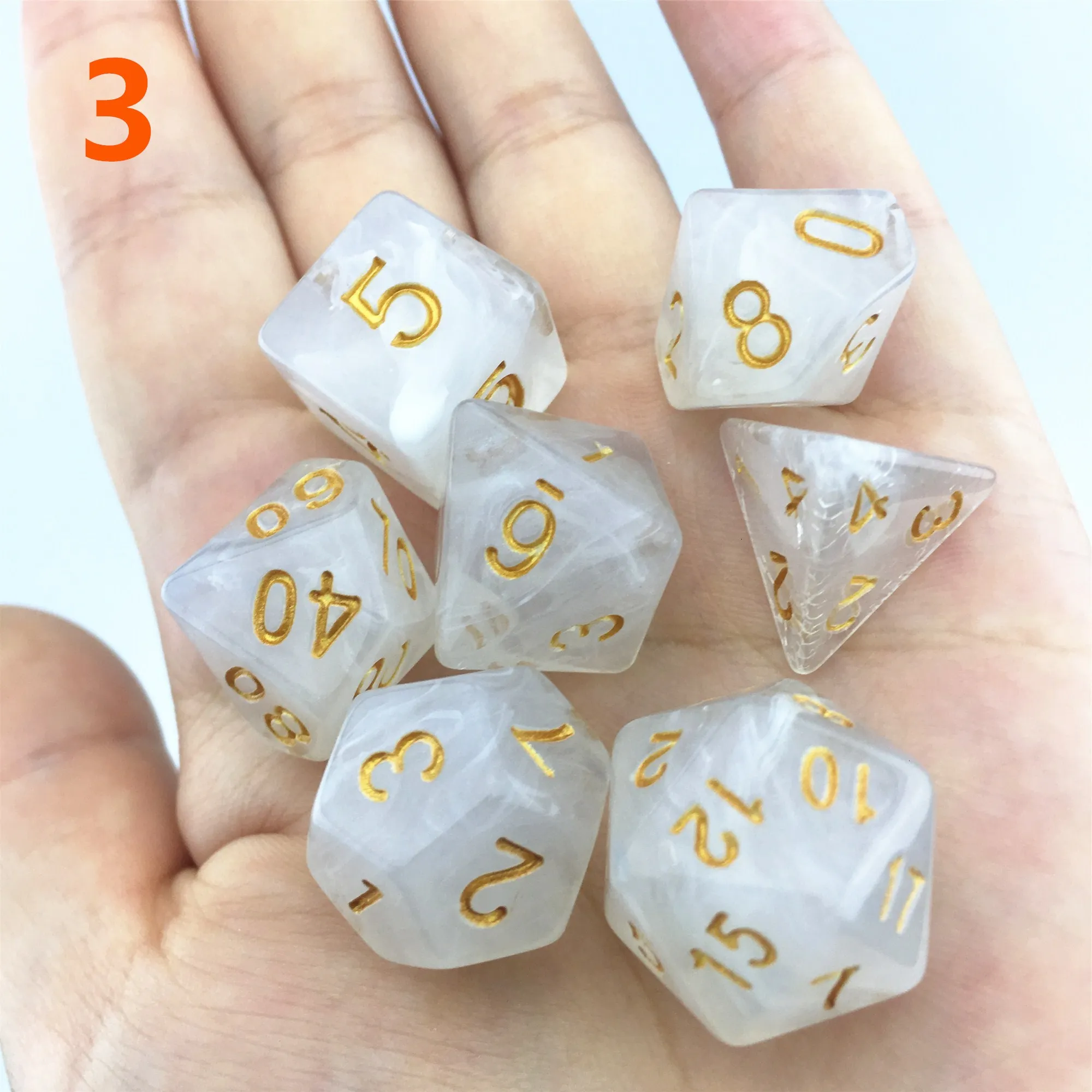 7 шт./лот, Набор кубиков D4, D6, D8, D10, D10%, D12, D20, разноцветные многогранные кубики для настольной игры, Набор кубиков TRPG