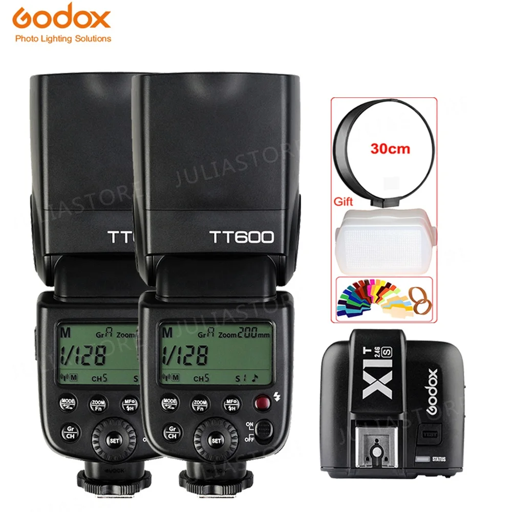 Godox TT600s Камера Вспышка Speedlite 2 4 г Беспроводной Master Slave X1T S HSS ttl для sony a6000 a7 II III a58 a6500