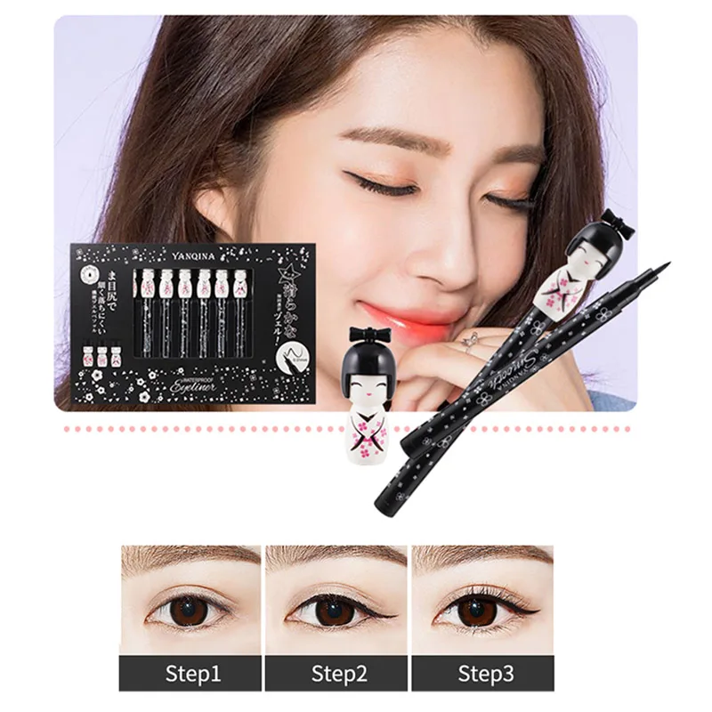 Beauty Black Long-lasting Waterproof Liquid Eyeliner Pen Pencil Makeup Cosmetic Tool MV99 |