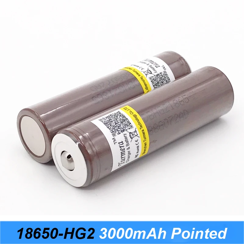 Оригинальный 18650HG2 3000 мАч с заостренным без PCB перезаряжаемый аккумулятор для