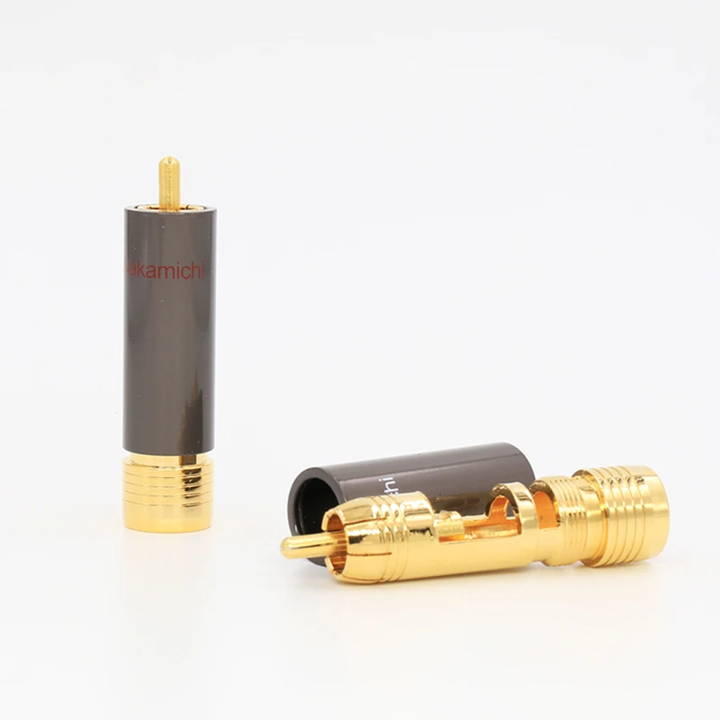 4 pcs VR005G gold plated Audio RCA Connectors Nakamichi connector plug | Электроника