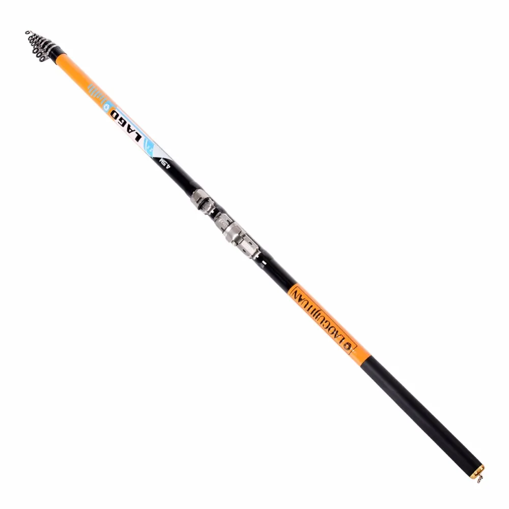 High Performance Sea Fishing Pole High Quality Carbon Fiber Telescopic Fishing Rod 2.4M 3.0 4.5M 5.4M 6.3M Spinning Fishing Rod enlarge