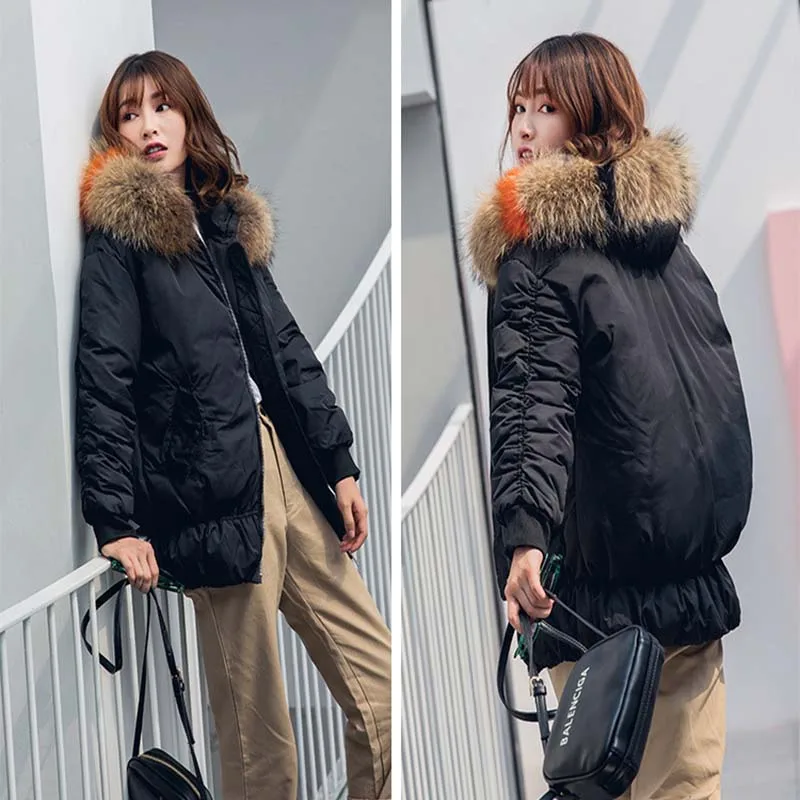 Suharybo Hooded Fur Collar Winter Down Coat Jacket Long Warm Women Casaco Feminino Abrigos Mujer Invierno Parkas Outwear Coats |