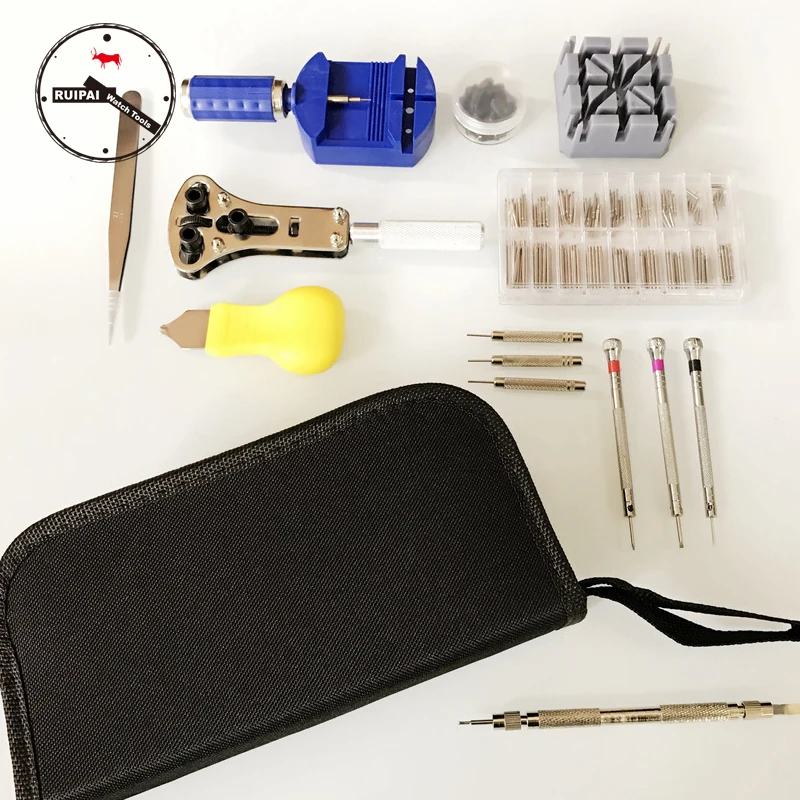 15 в 1 Набор инструментов для ремонта часов Одна сумка Ремешки наручных