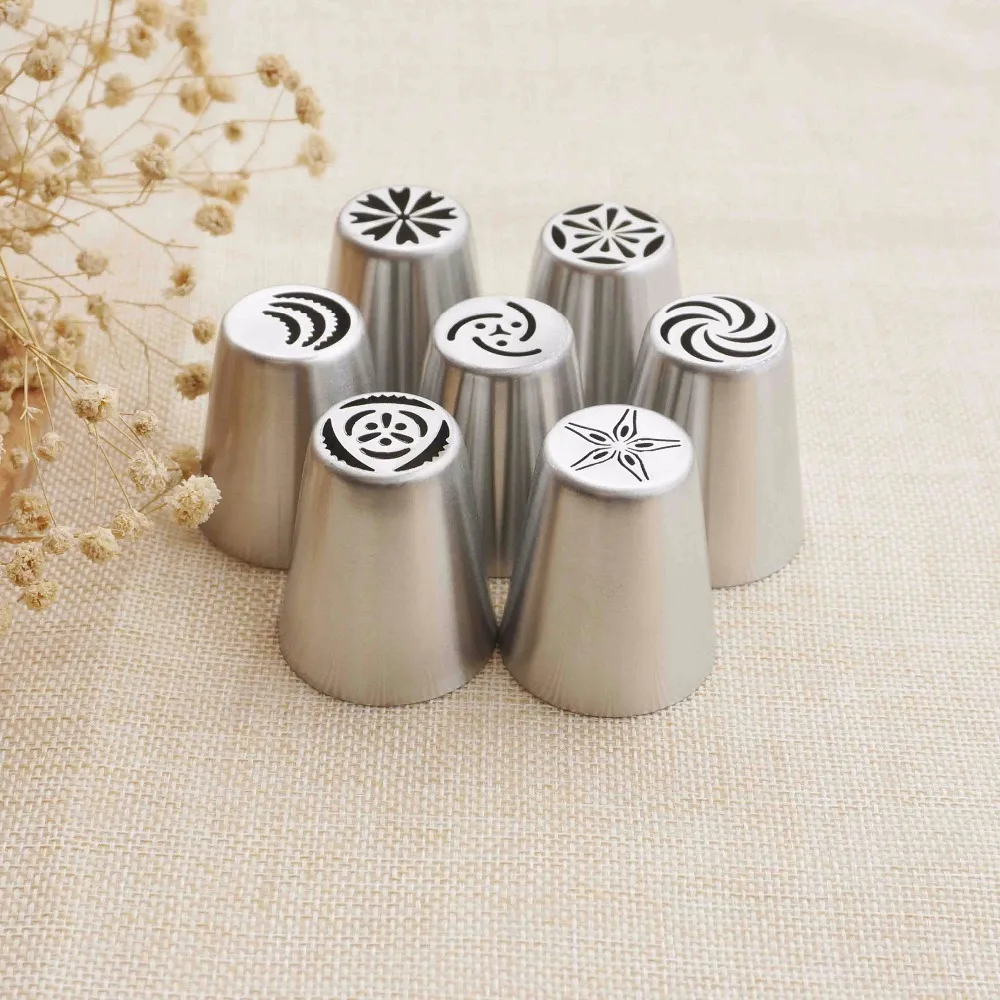 7 шт. русские насадки для торта тюльпан глазурь наконечник украшения