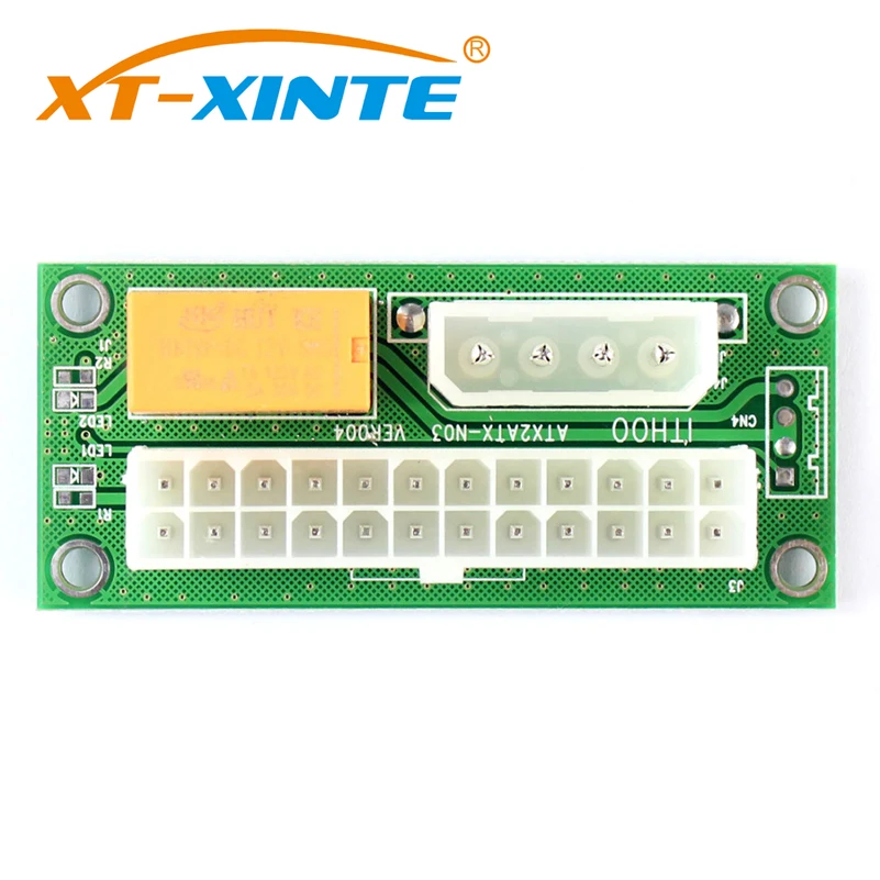 XT XINTE ATX 24Pin для Molex 4Pin Dual PSU источник питания синхронизация стартер удлинитель