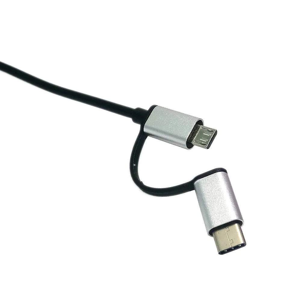5 шт./лот USB Type C и Micro 2 в 1 кабель для Samsung быстрой зарядки передачи данных Xiaomi 4C Nexus 5X