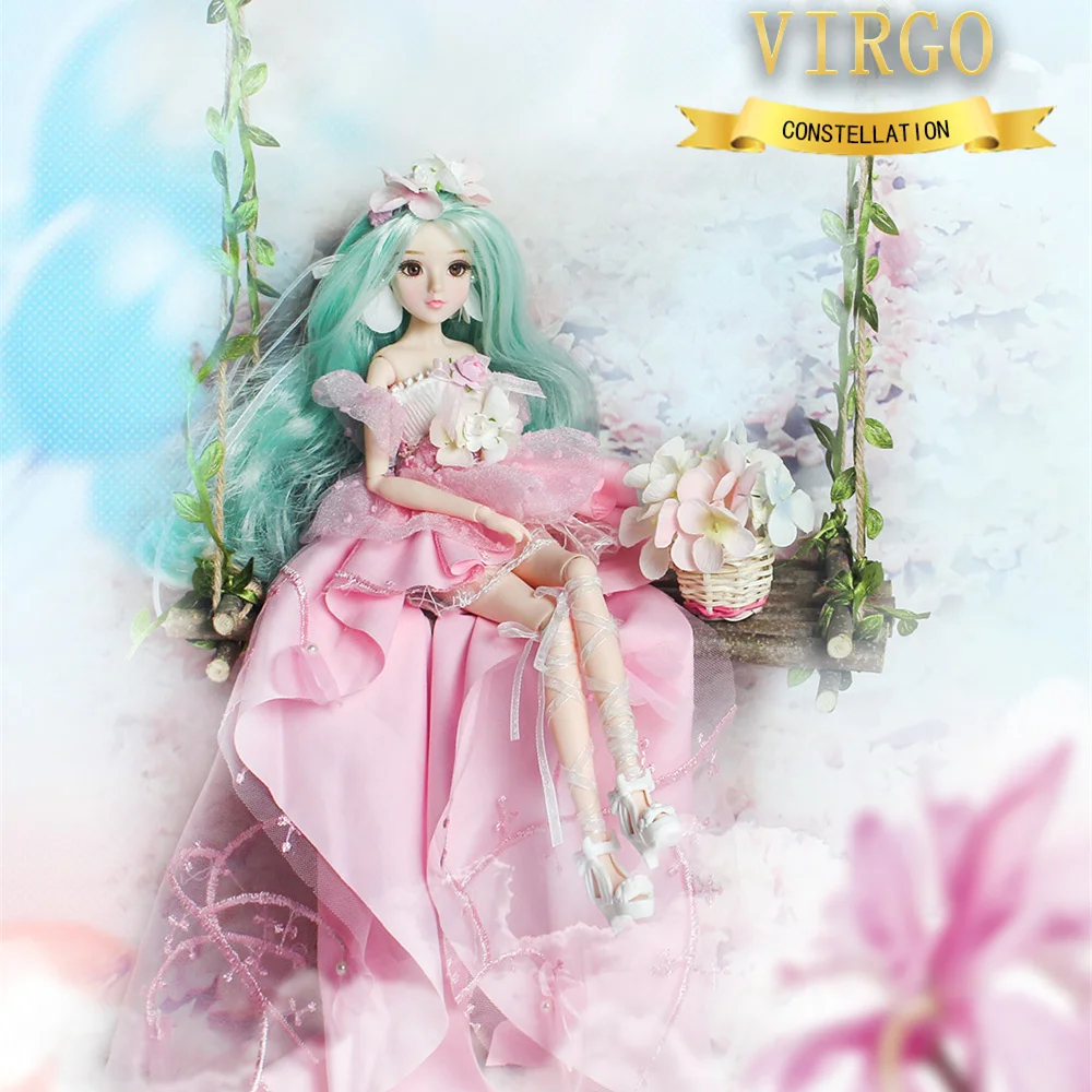 Fortune Days MMGirl 12 Созвездие Девы как 1/6 bjd 30 см розовое платье корзина для цветов 14