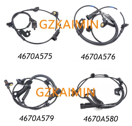 Набор из 4 передних и задних датчиков скорости ABS для Mitsubishi Lancer Outlander 4670A576 4670A575 4670A580 4670A579