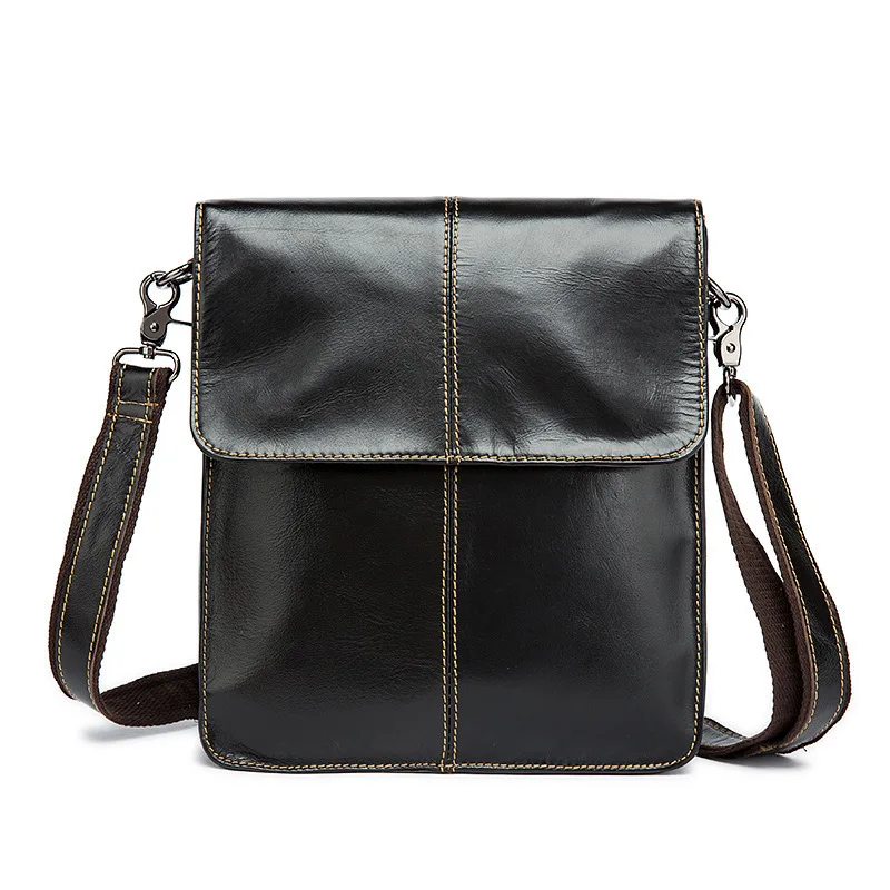 

Fashion Men Shoulder Bag Small Men Crossbody Bag Genuine Leather Phone Pocket Men's Messenger Bags Genuine Cow Leather Flap Bag