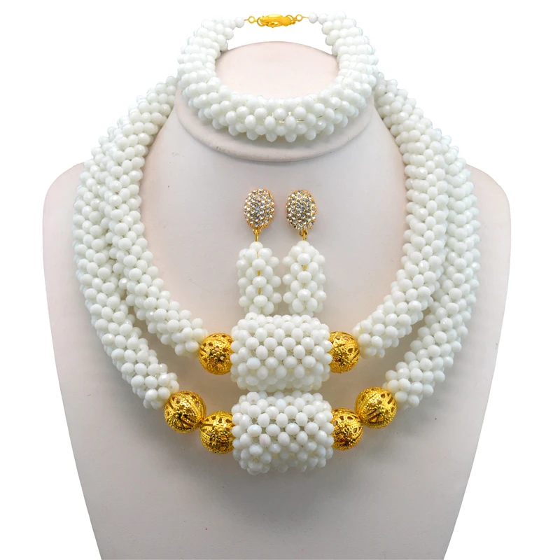 2017 Свадебный костюм в нигерийском стиле эффектные ювелирные изделия для женщин