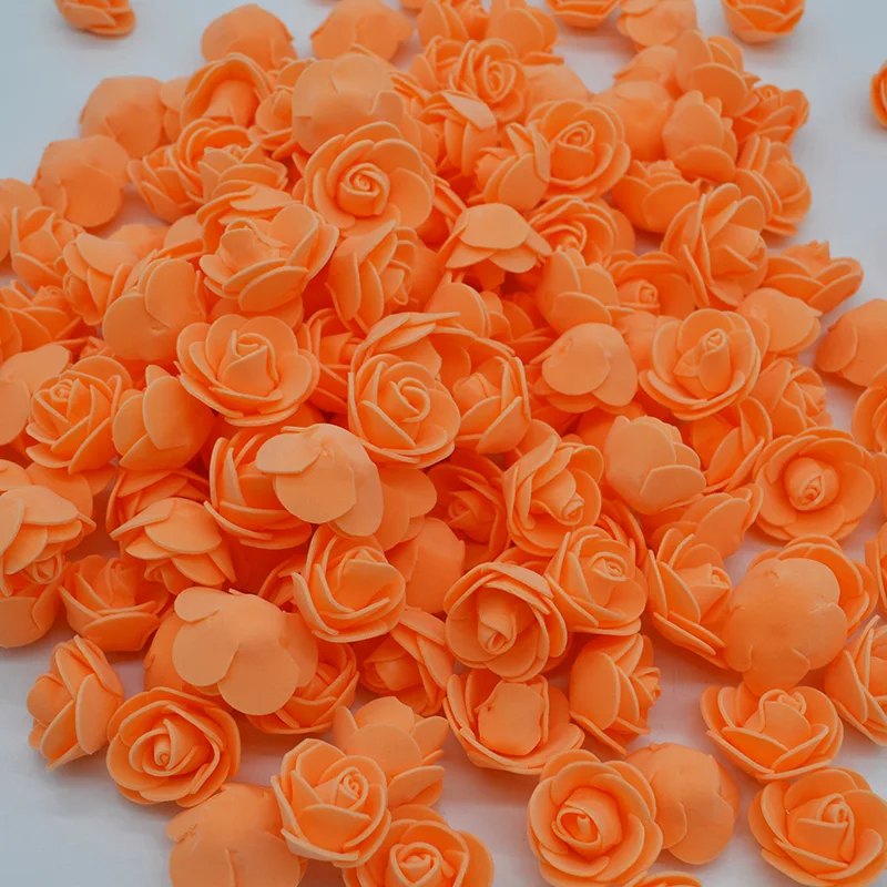 100pcs Orange Роза медведь цветок медведь пена медведь плесень Искусственный цветок розы моделирование формы пенополистирол Медведь День матери цветок подарок - Цвет: 100pcs Orange