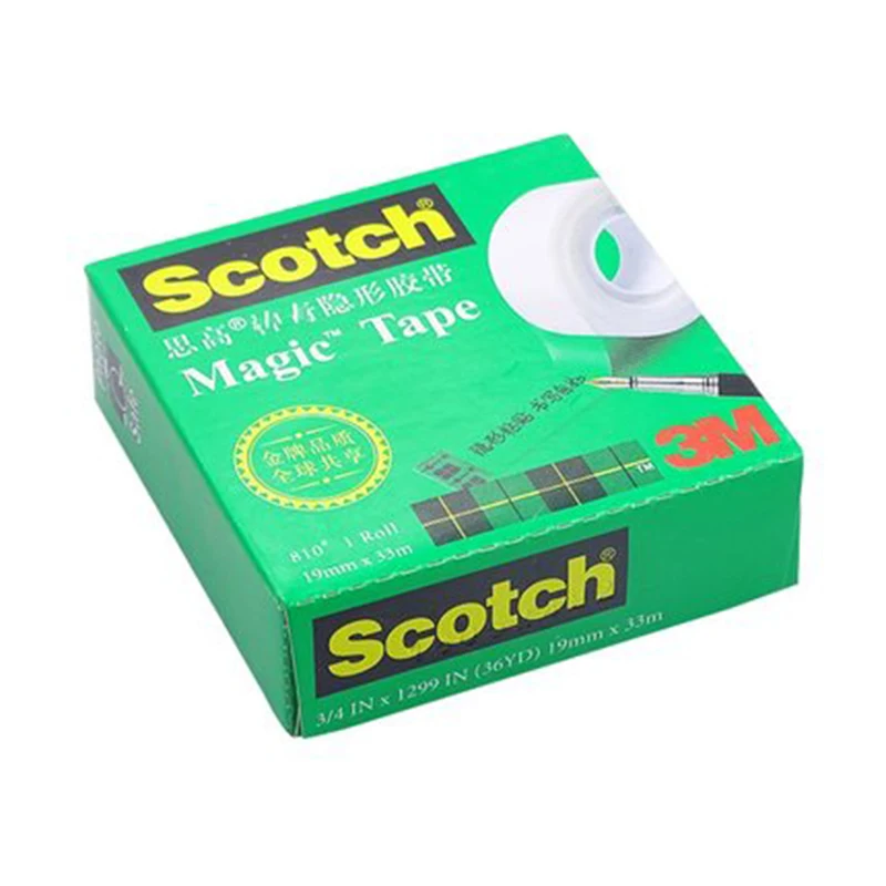 3m Scotch 810 волшебная лента 19 мм * 33 м (3/4IN 1299IN) 5 шт/ot невязкая клейкая канцелярские