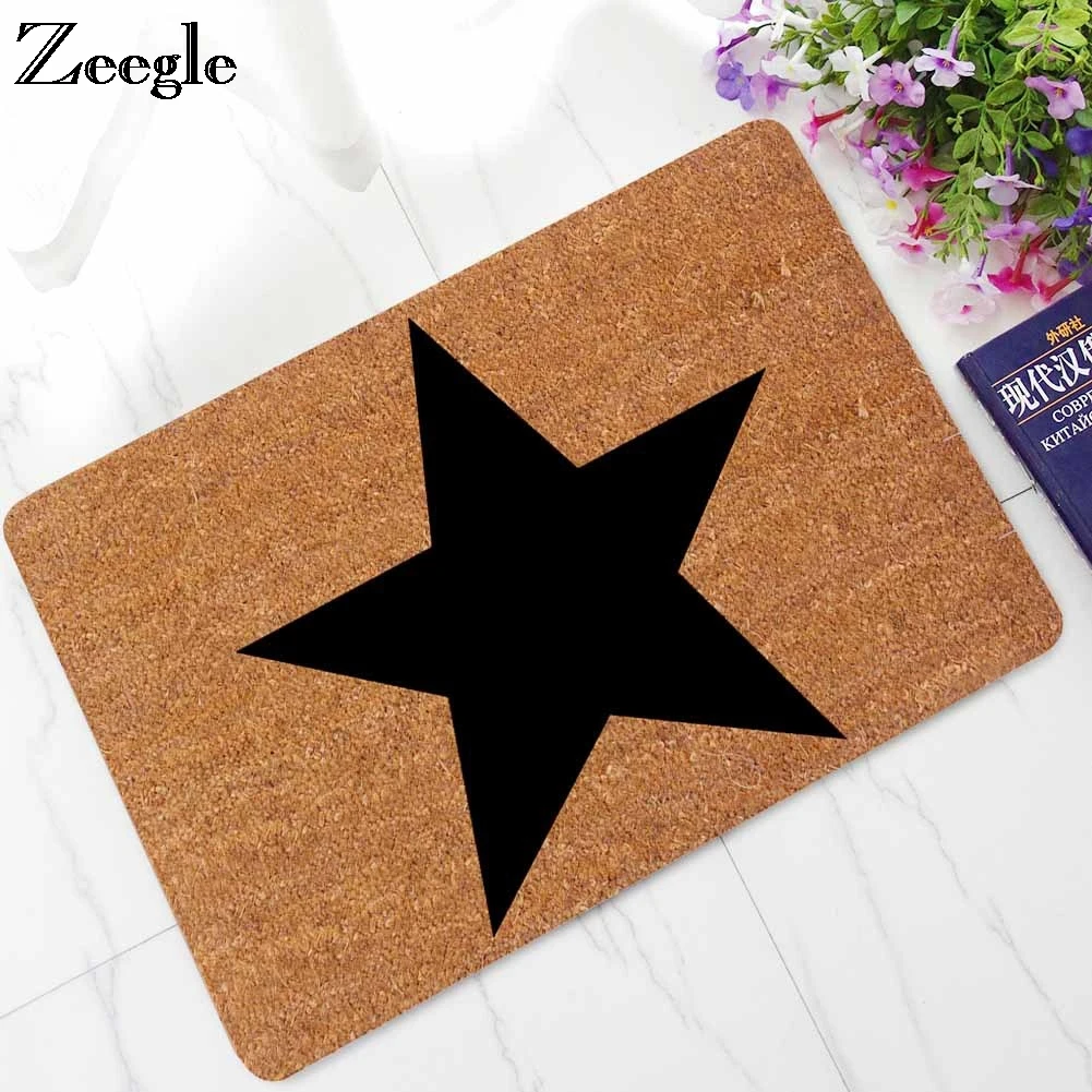 

Zeegle Welcome Home Entrance Mats Rubber Floor Rug Non-slip Doormat Kitchen Bathroom Mat Outdoor Mat Bedroom Carpet Toilet Rugs