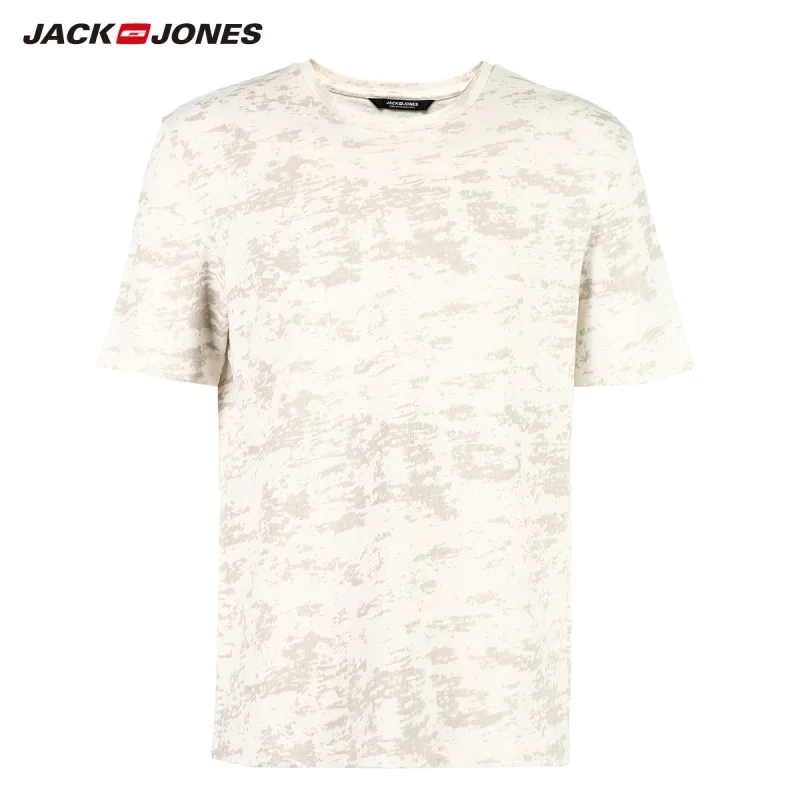 JackJones Мужская камуфляжная футболка из 100% хлопка C | 219101541 одежда