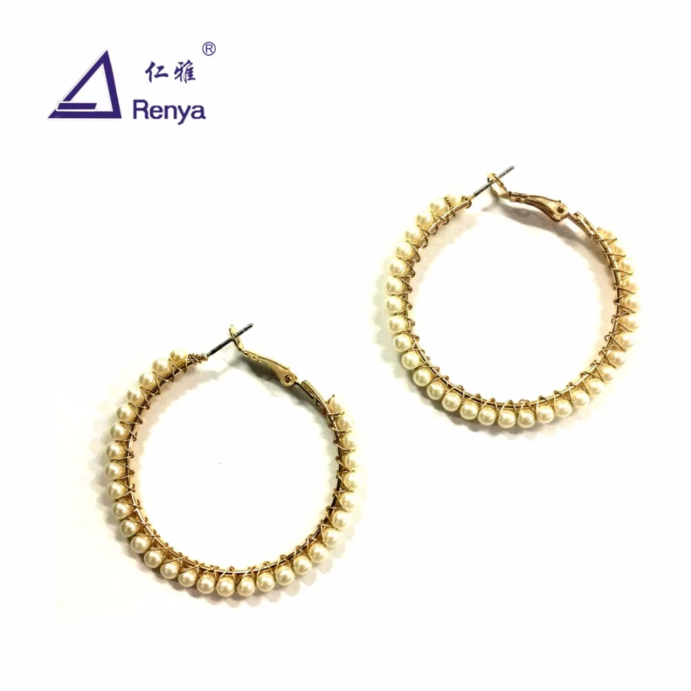 Renya/хит продаж серьги кольца с жемчугом ручной работы модные ювелирные изделия