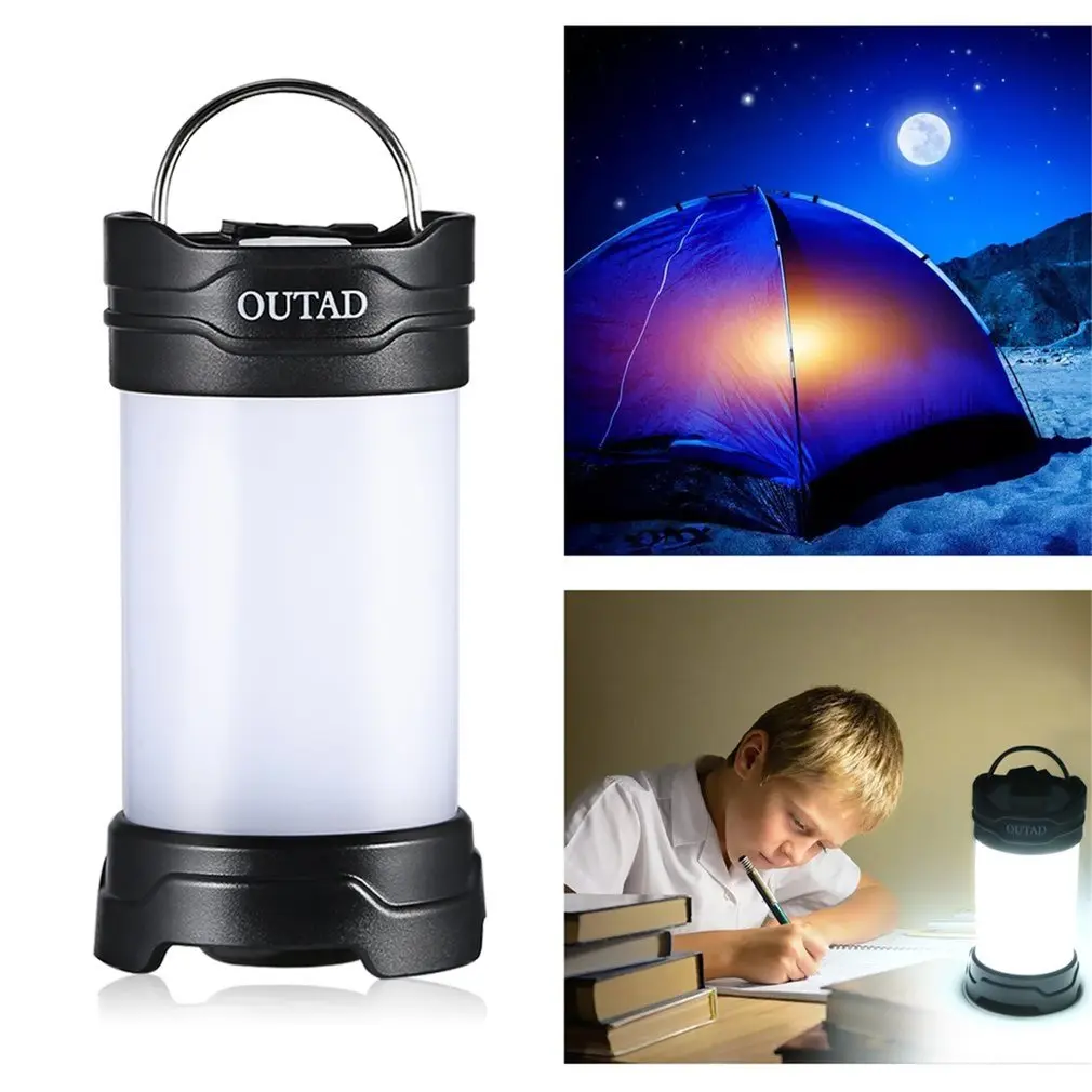 OUTAD мини Водонепроницаемый фонарь кемпинг light 2000 мАч Rechargeable 300LM 7 режим вывода