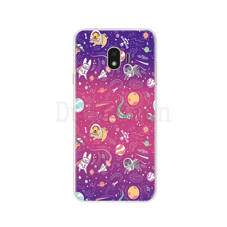 Темно-коричневый Чехол для samsung Galaxy J4 sm-j400f TPU Мягкий силиконовый милый чехол для телефона для samsung Galaxy J4 Plus J415 Hoesje - Цвет: Темно-коричневый