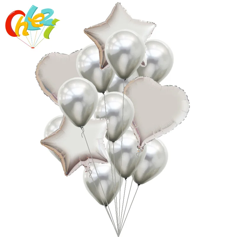 14 шт. 12 дюймов 18 Multi Air Фольга воздушные шары с днем День Рождения Декоративные