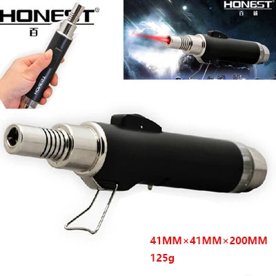 Зажигалка без газа) Honest metal torch Jet ветрозащитный бутан газовая зажигалка, надувные. Небольшие гаджеты с пламенем цвет случайный