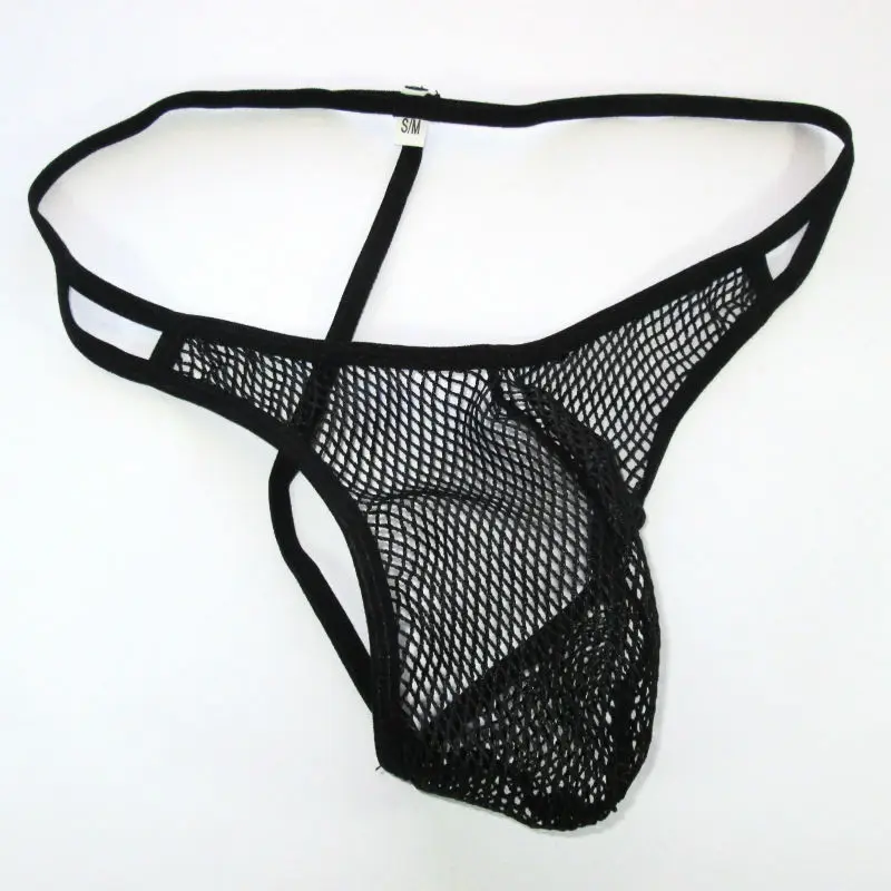 Мужские стринги g4449 большая сетка средняя черные|string pouch|pouch thongmen string |