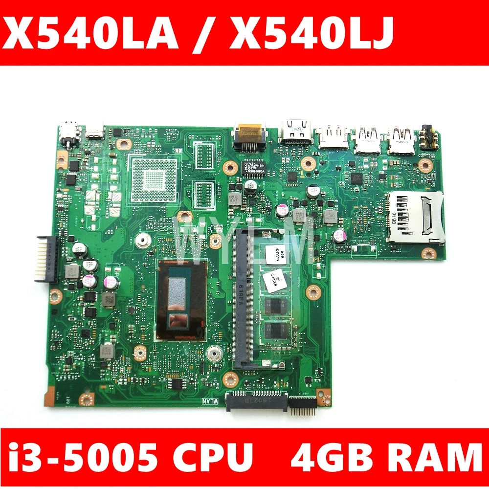 X540LA MB._ 4G/I3-5005U/AS 4 ГБ ОЗУ 90NB0B00-R00020 материнская плата REV2.0 для Asus X540L X540LJ X540 F540L тест материнской платы ноутбука ОК