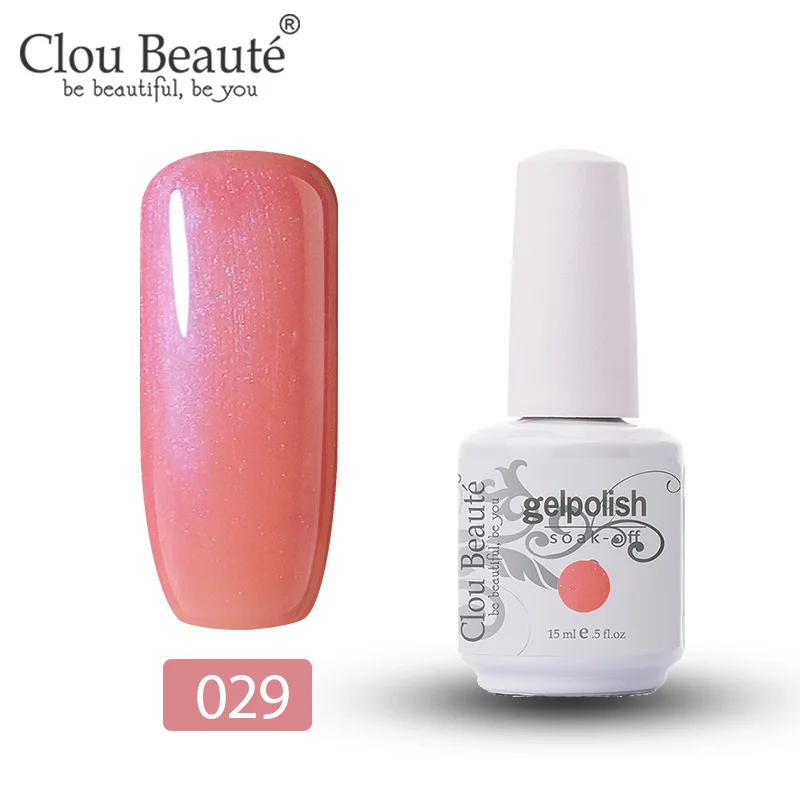 029 Clou Beaute Гель-лак для ногтей 15 мл основа и верхнее покрытие Гель-лак для ногтей полуперманентный лак впитывающий прозрачный праймер для ногтей - Цвет: 029