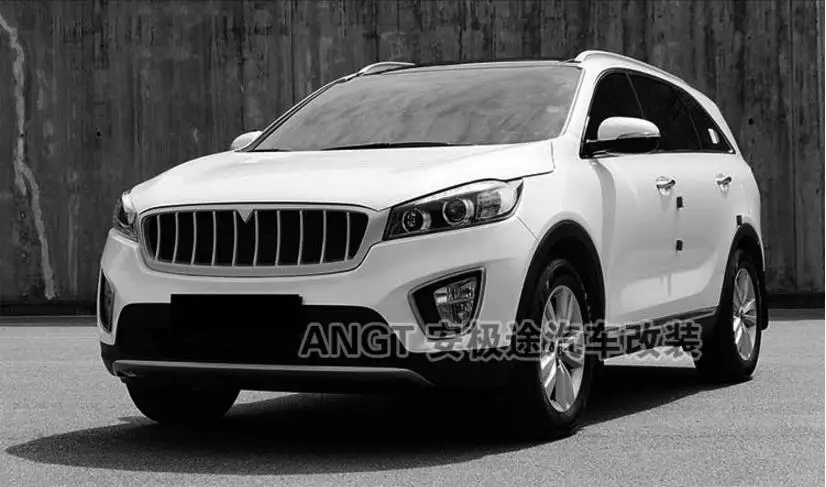 Высокое качество ABS краски автомобиля переднего бампера Гонки Грили решетка Вокруг Накладка для KIA Sorento